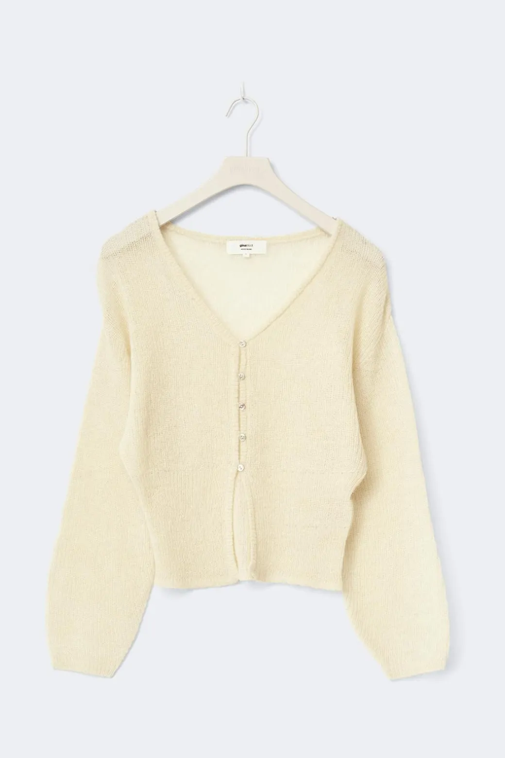 Knitted sheer cardigan