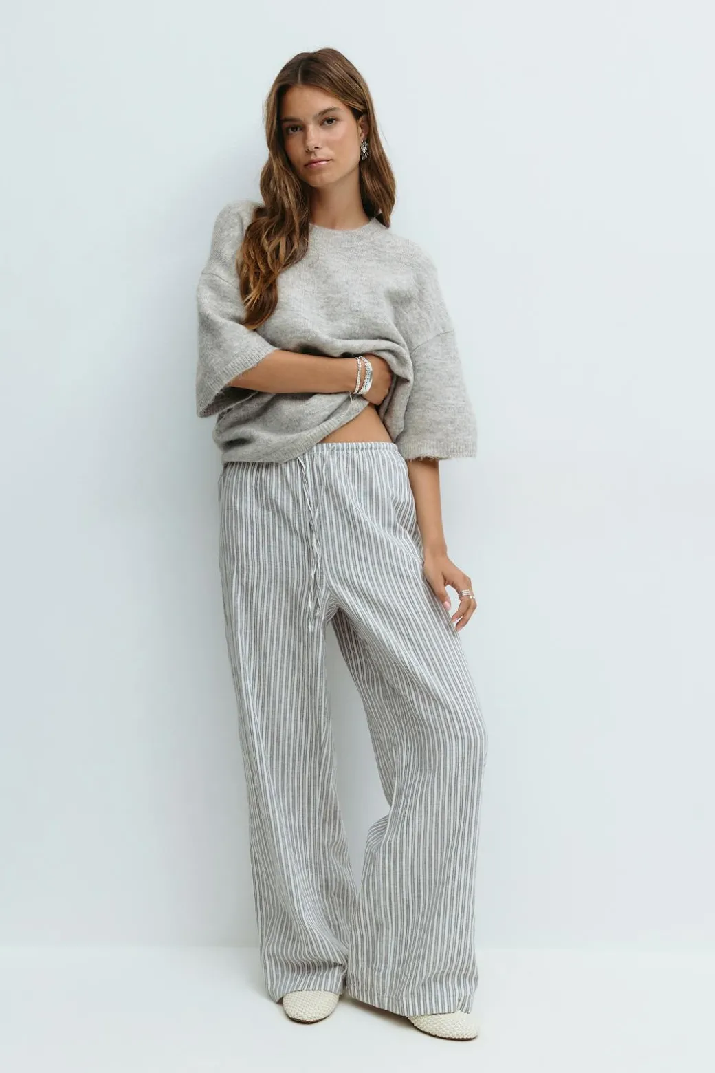 Knitted short sleeve top