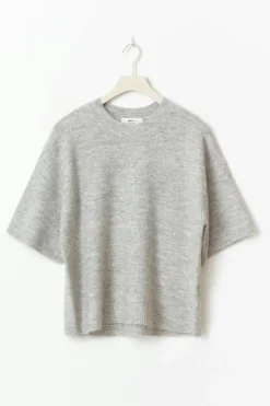 Knitted short sleeve top