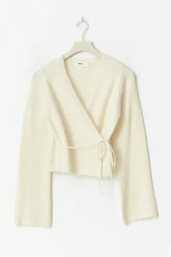 Knitted wrap cardigan