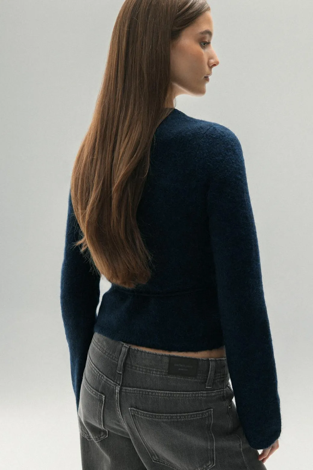 Knitted wrap cardigan