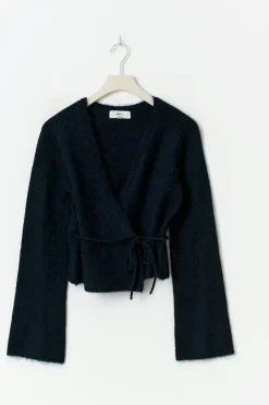 Knitted wrap cardigan