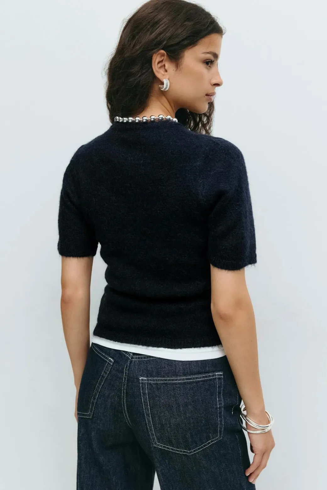 Knitted wrap top