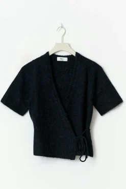 Knitted wrap top
