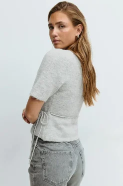 Knitted wrap top