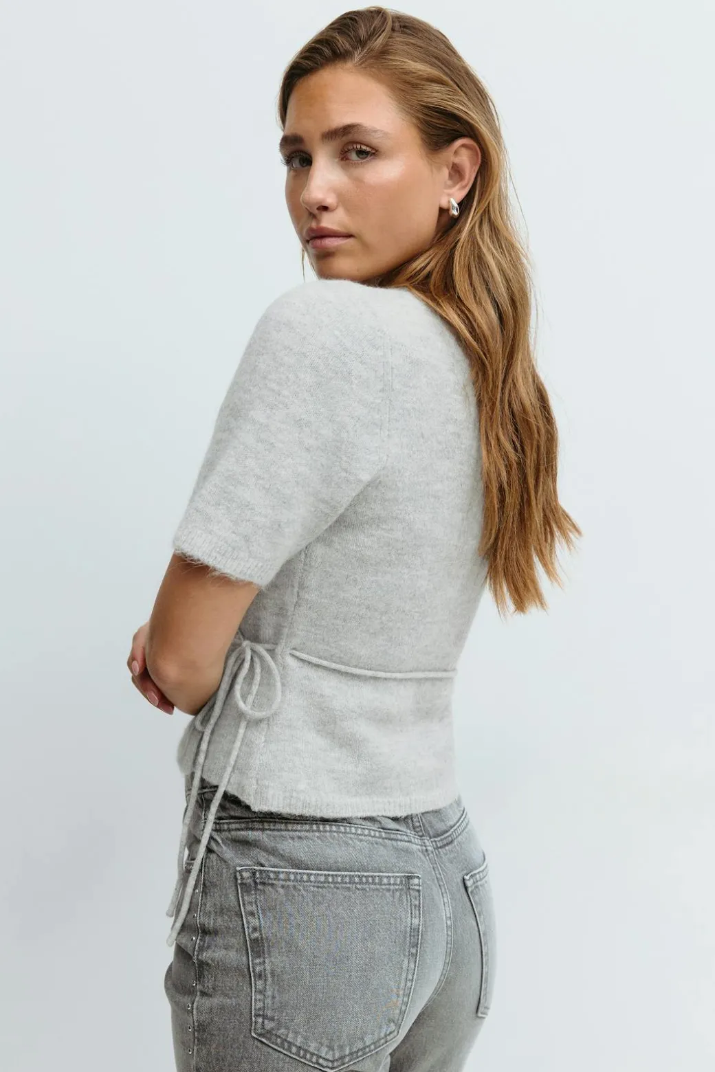Knitted wrap top