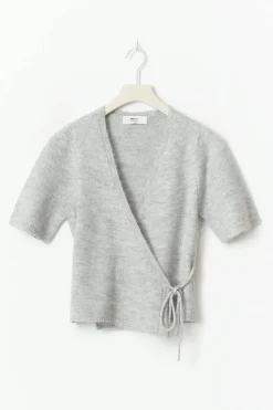 Knitted wrap top
