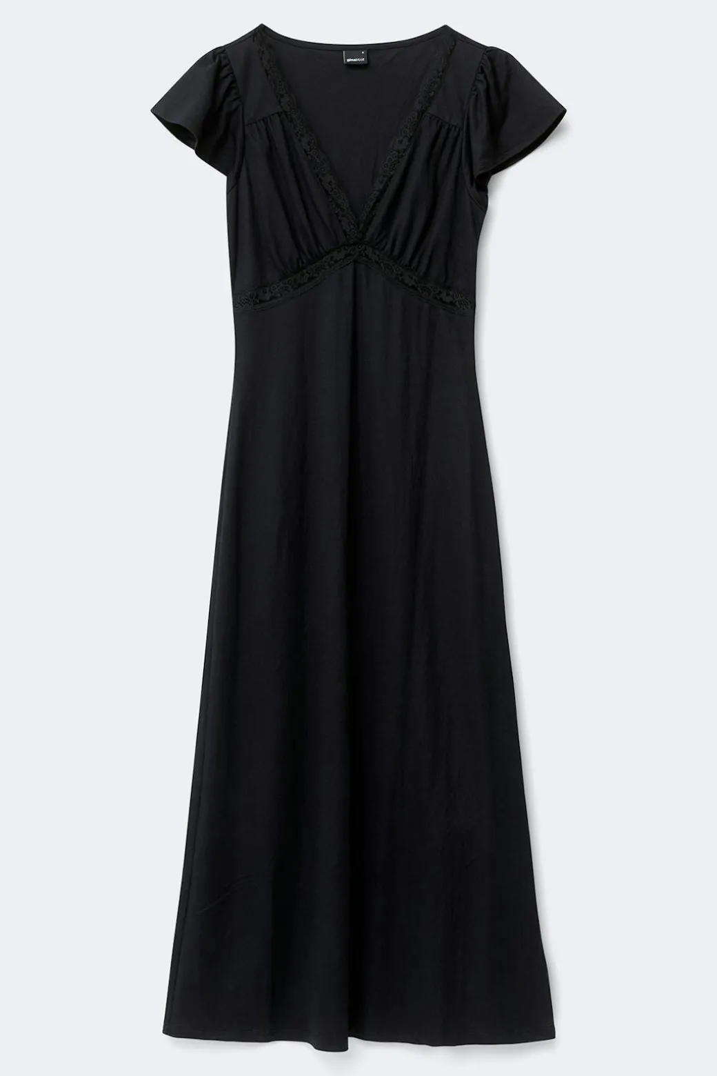 Lace detail midi dress