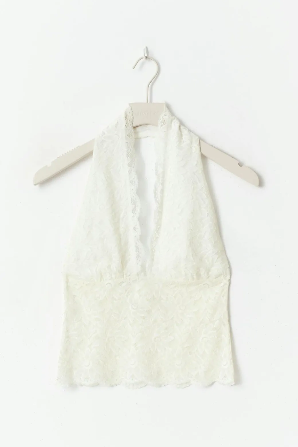 Lace halterneck top