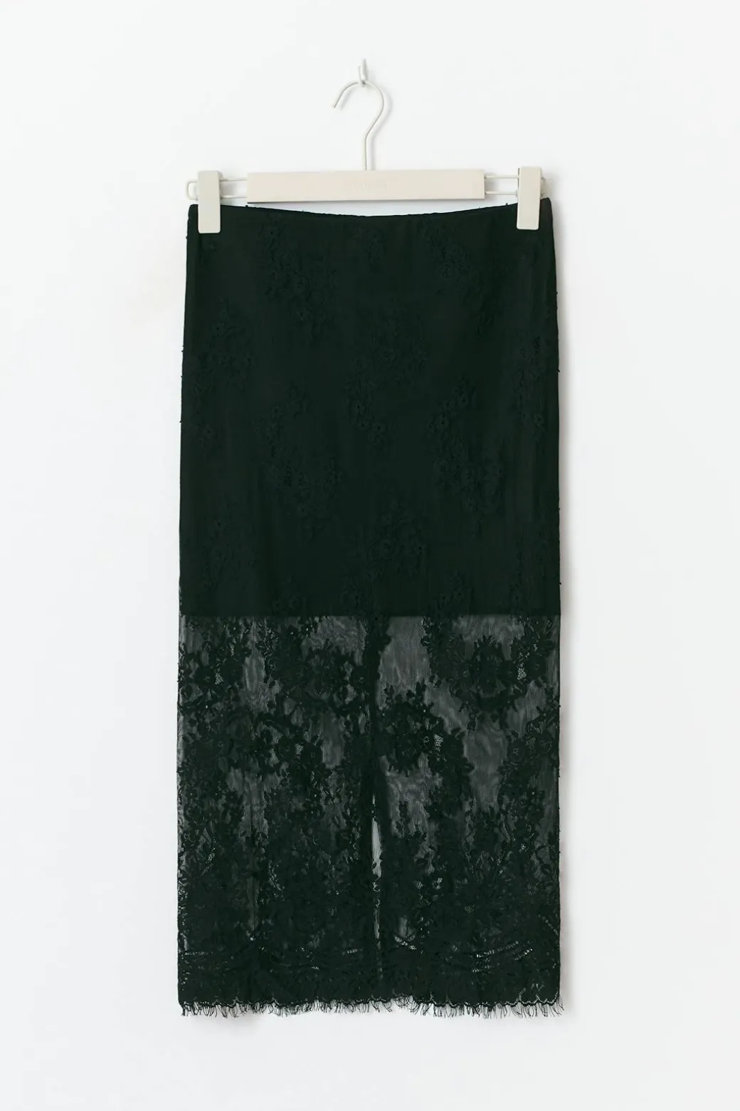 Lace midi skirt