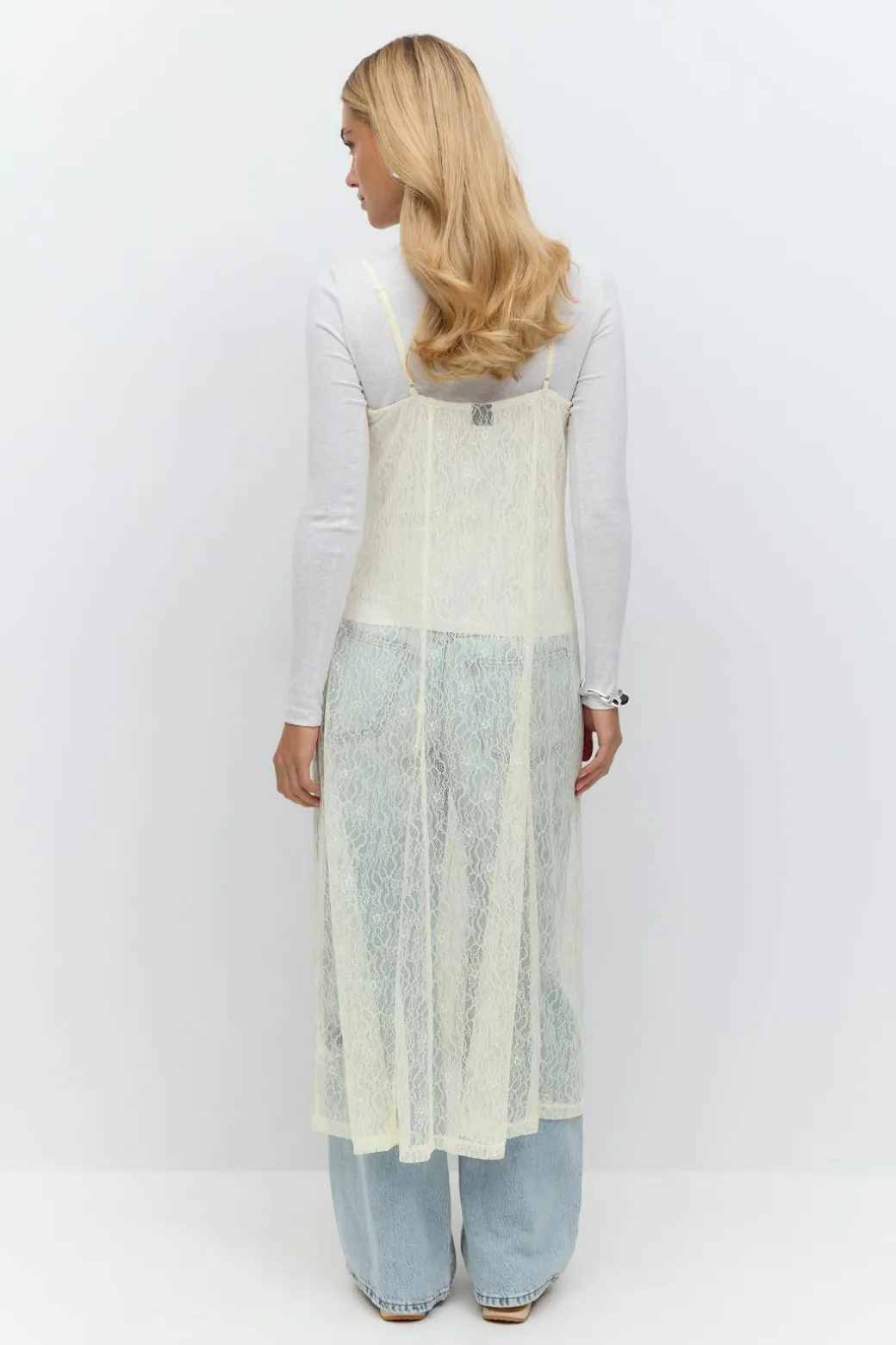 Lace slip dress