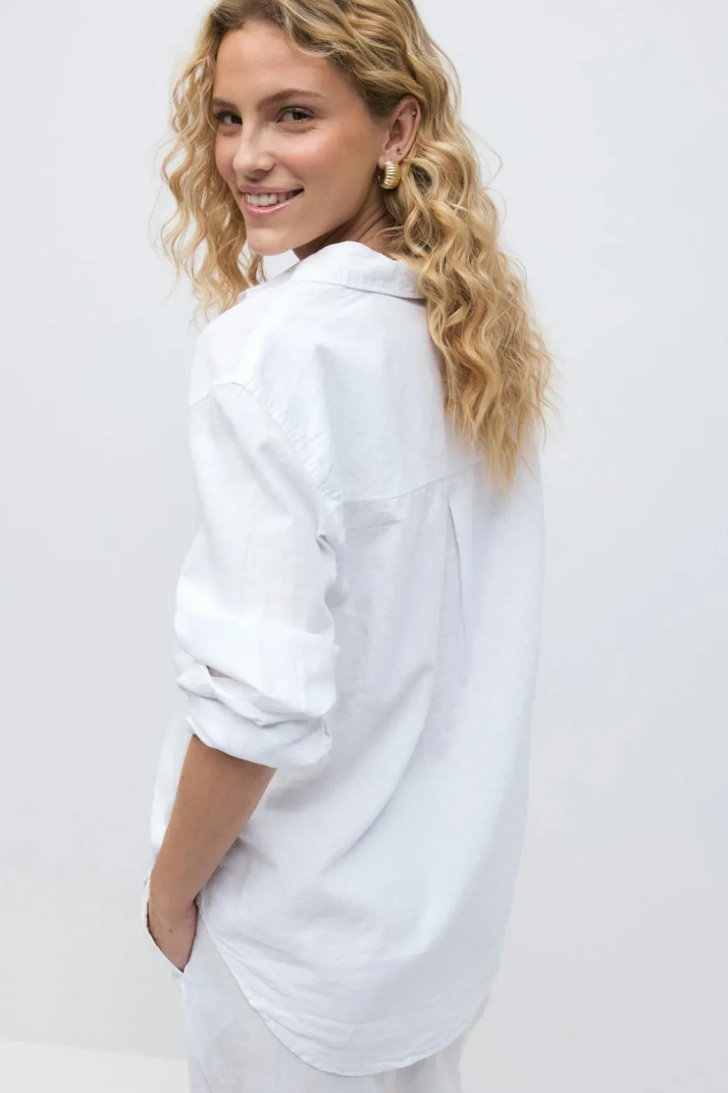 Linen blend shirt