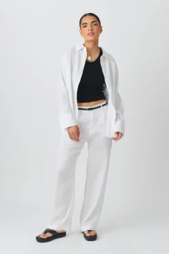 Linen blend shirt