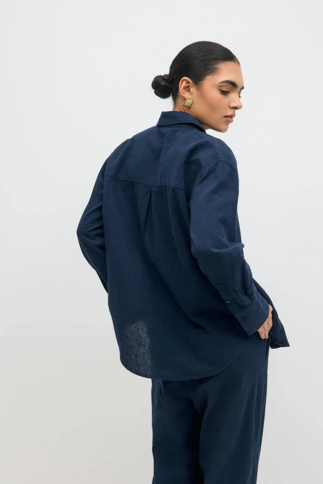 Linen blend shirt