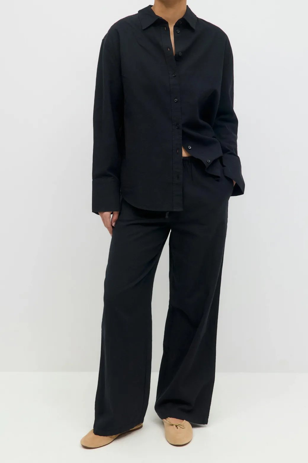 linen blend trousers