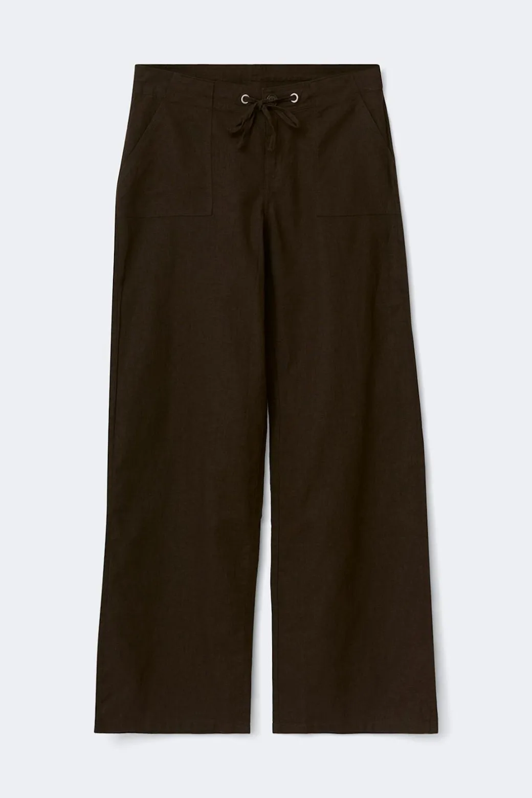 Linen blend trousers
