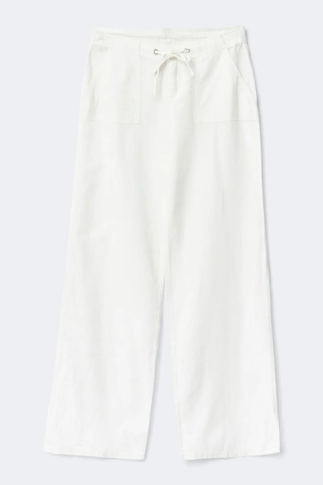 Linen blend trousers
