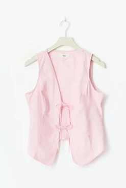 Linen blend vest
