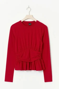 Long sleeve peplum top
