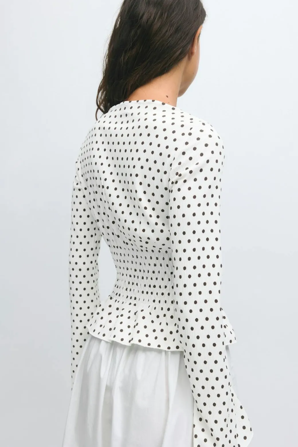 Long sleeve smock top