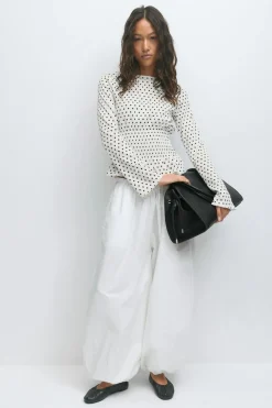 Long sleeve smock top