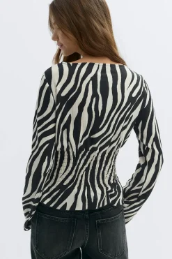 Long sleeve smock top