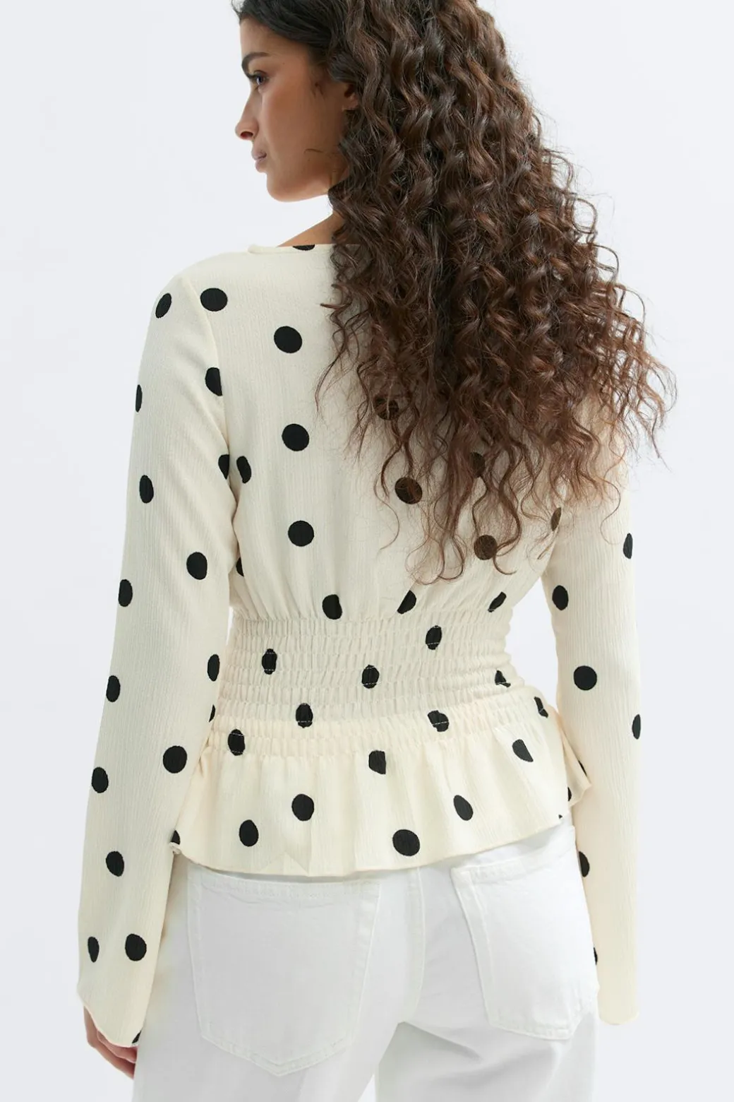 Long sleeve smock top