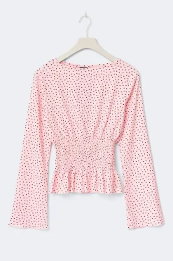 Long sleeve smock top