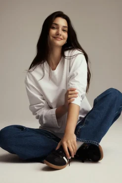 Loose fit long sleeve tee
