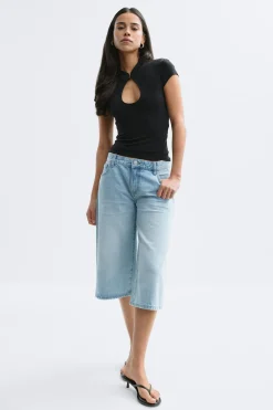 Loose n' luxe denim shorts