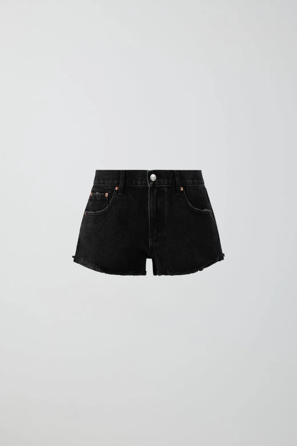 Low denim shorts