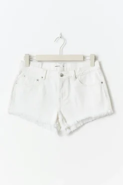 Low denim shorts