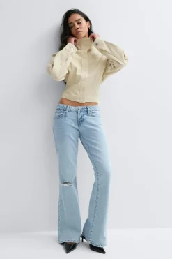 Low full length flare jeans