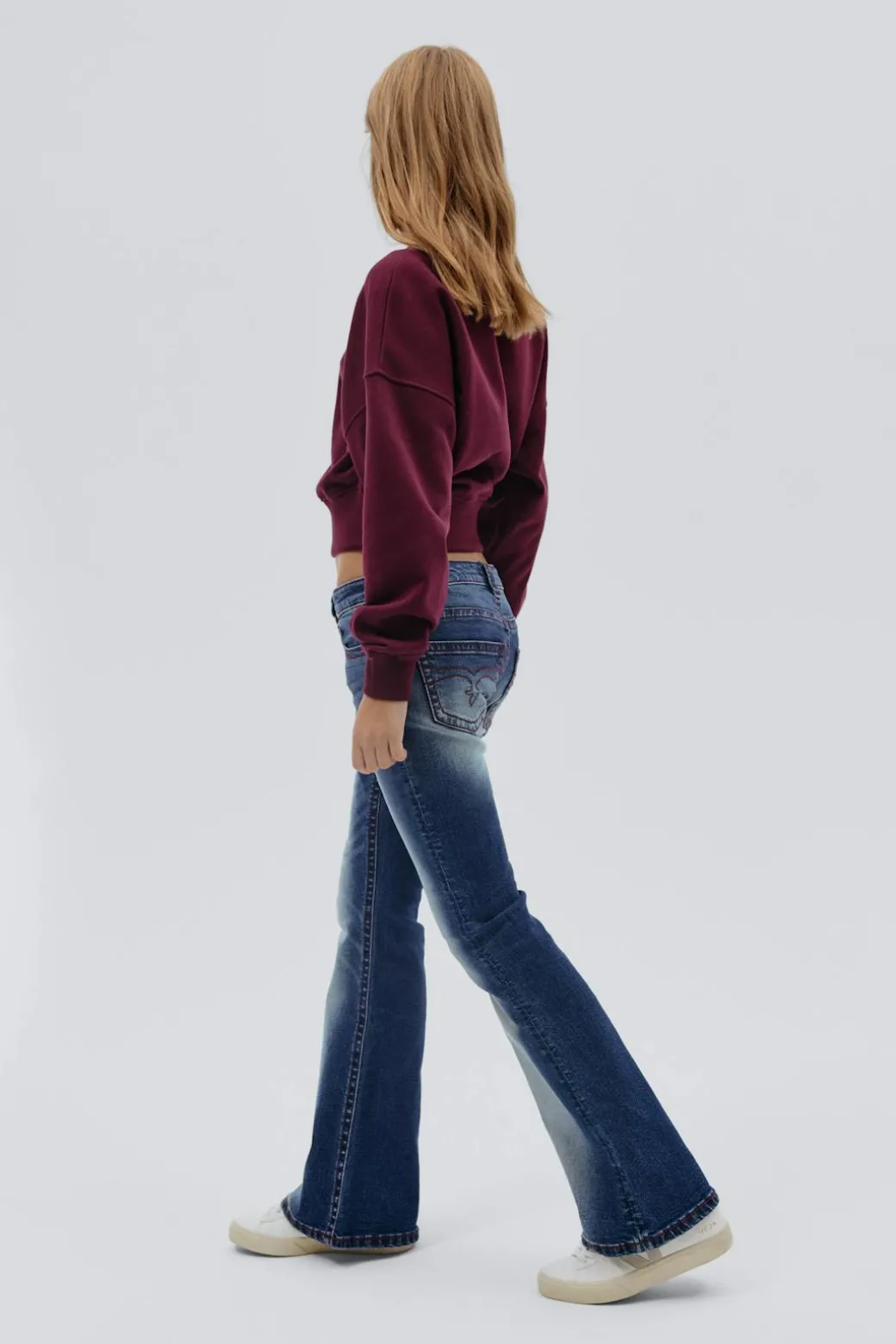 Low rise flare jeans