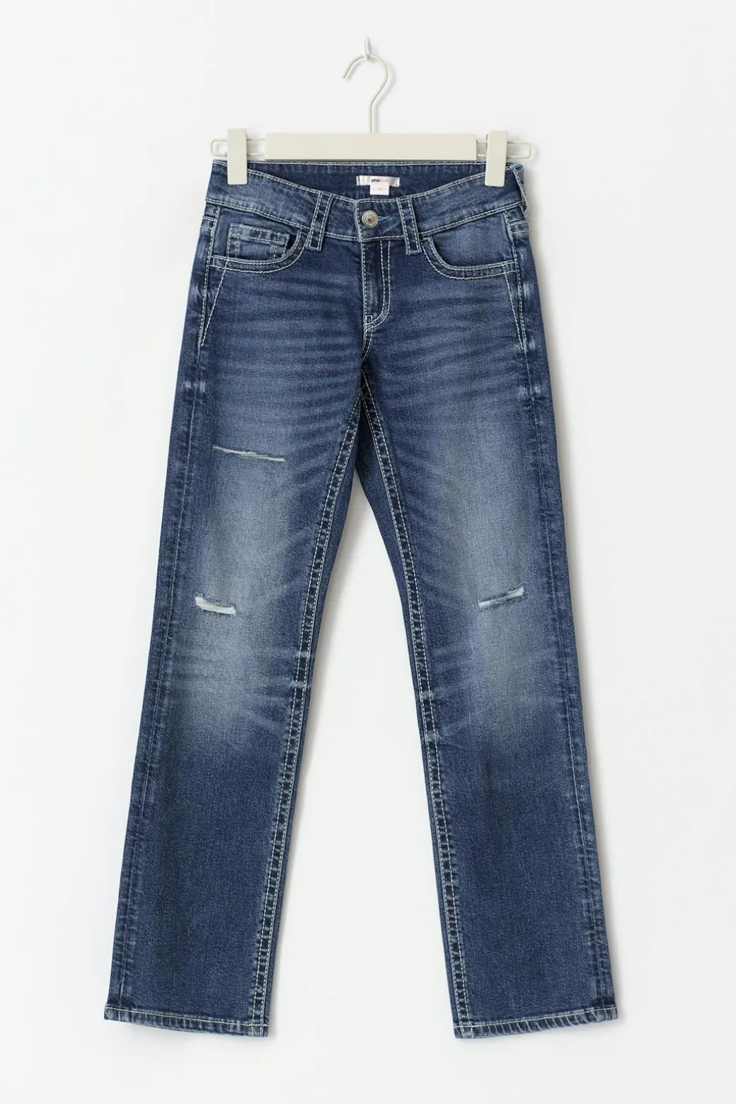 Low rise straight jeans