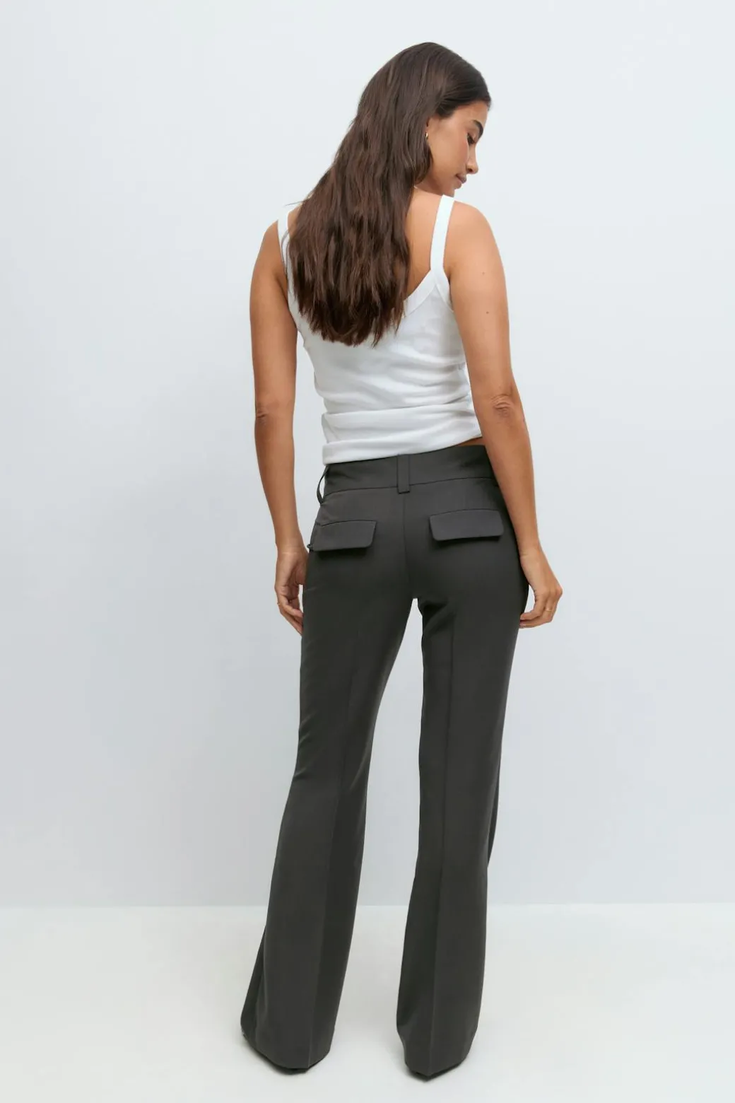 Low waist bootcut trousers