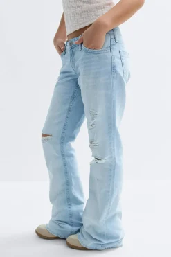 Low waist loose bootcut jeans