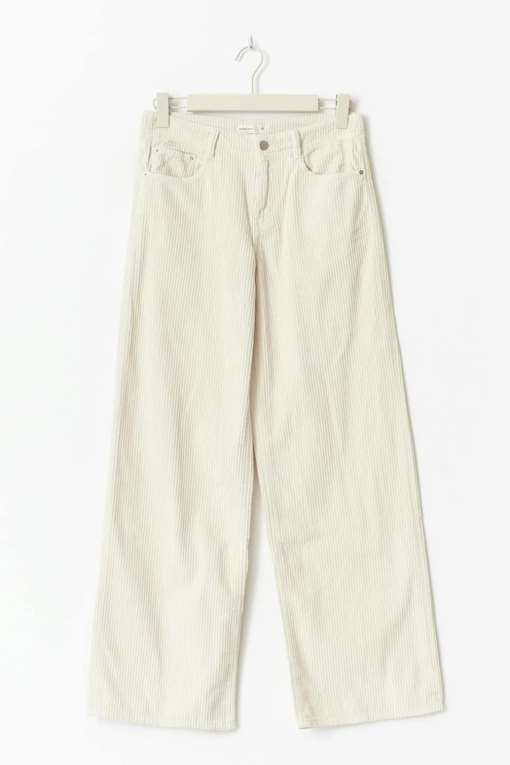 Low wide cord jeans