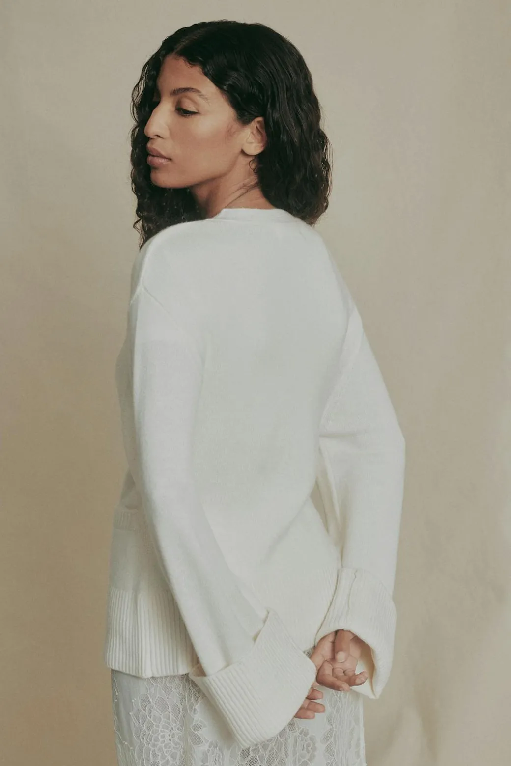 Merino wool knitted cardigan