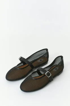 Mesh ballet flats