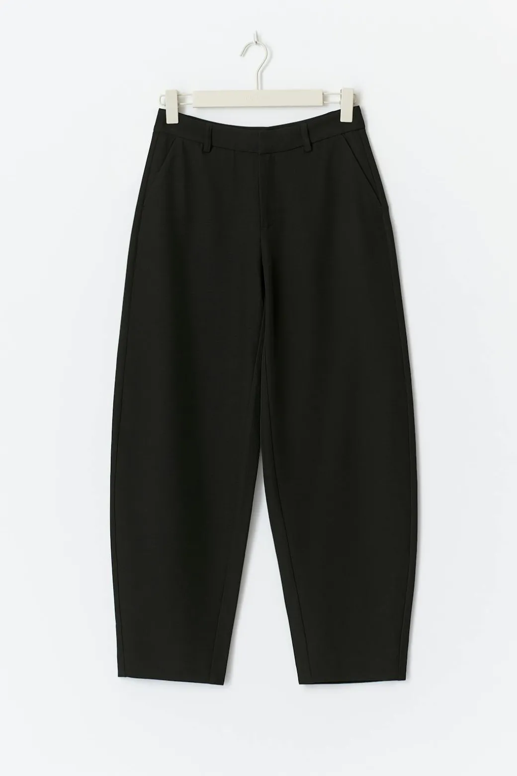 Mid waist barrel trousers