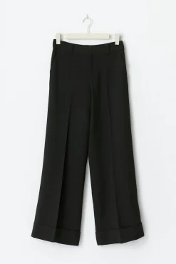 Mid waist wide trousers