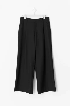 Mid wide pleated trousers