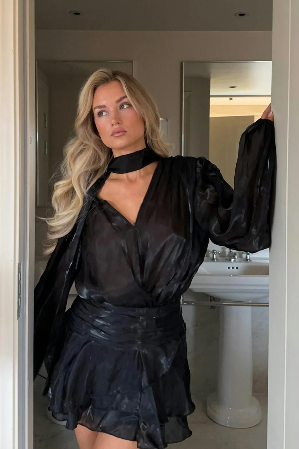 Mini frill dress