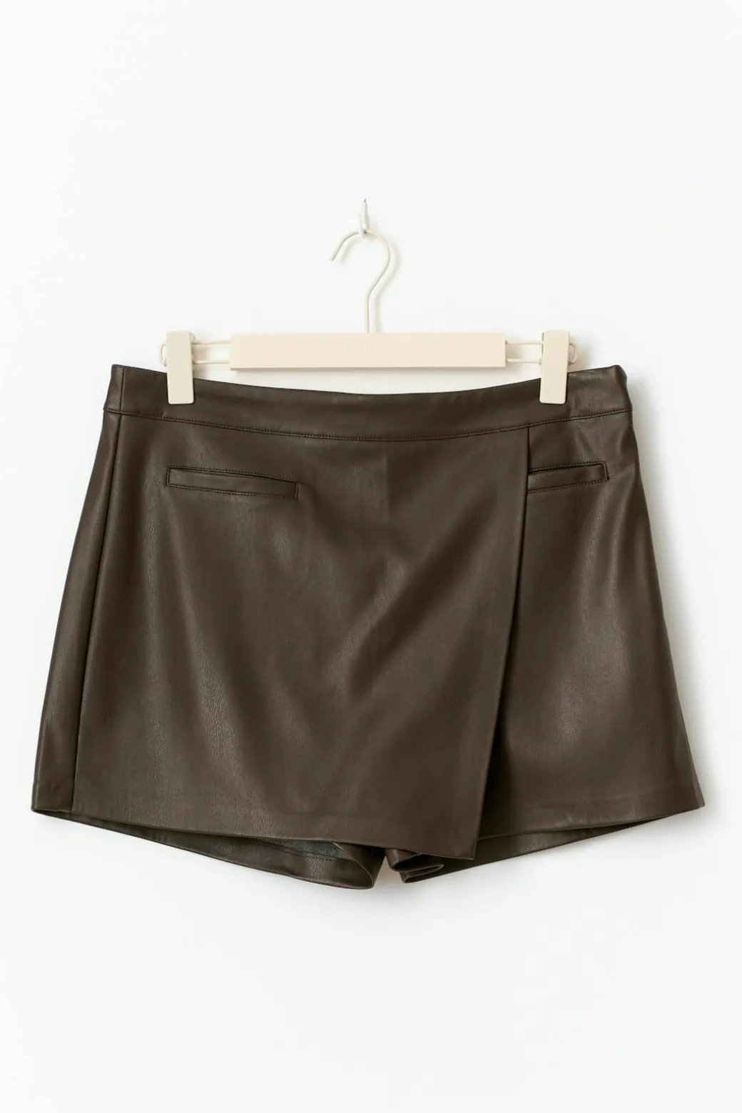 Mini wrap pu skort