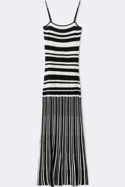 Multistripe knitted dress