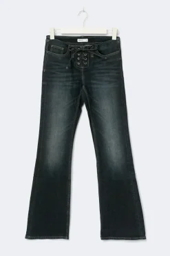 No waist bootcut jeans