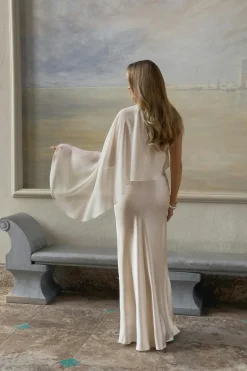 One shoulder maxi dress