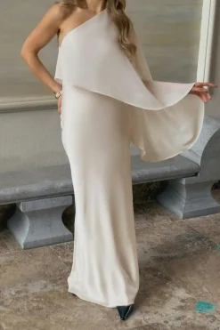 One shoulder maxi dress