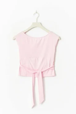 14+ open back tie top